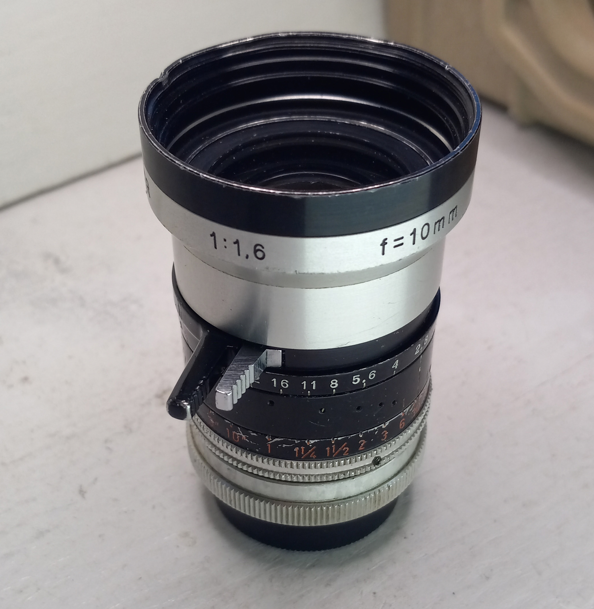 10mm f1.6 H16 RX Switar Lens