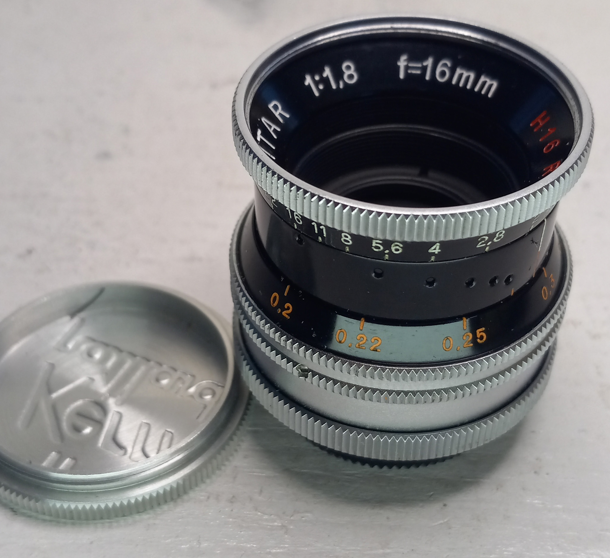 16mm f1.8 H16 RX Switar Lens