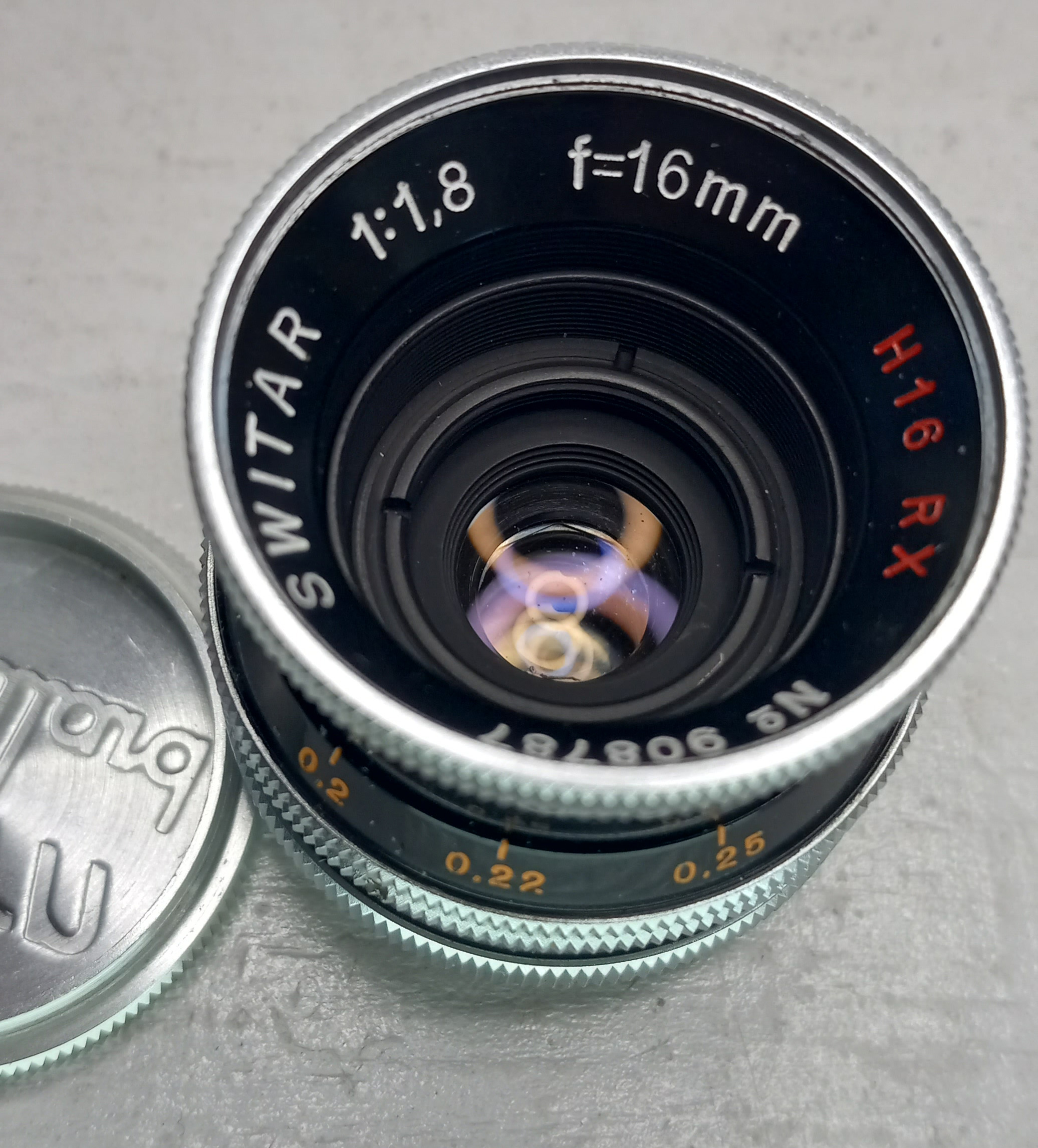 16mm f1.8 H16 RX Switar Lens