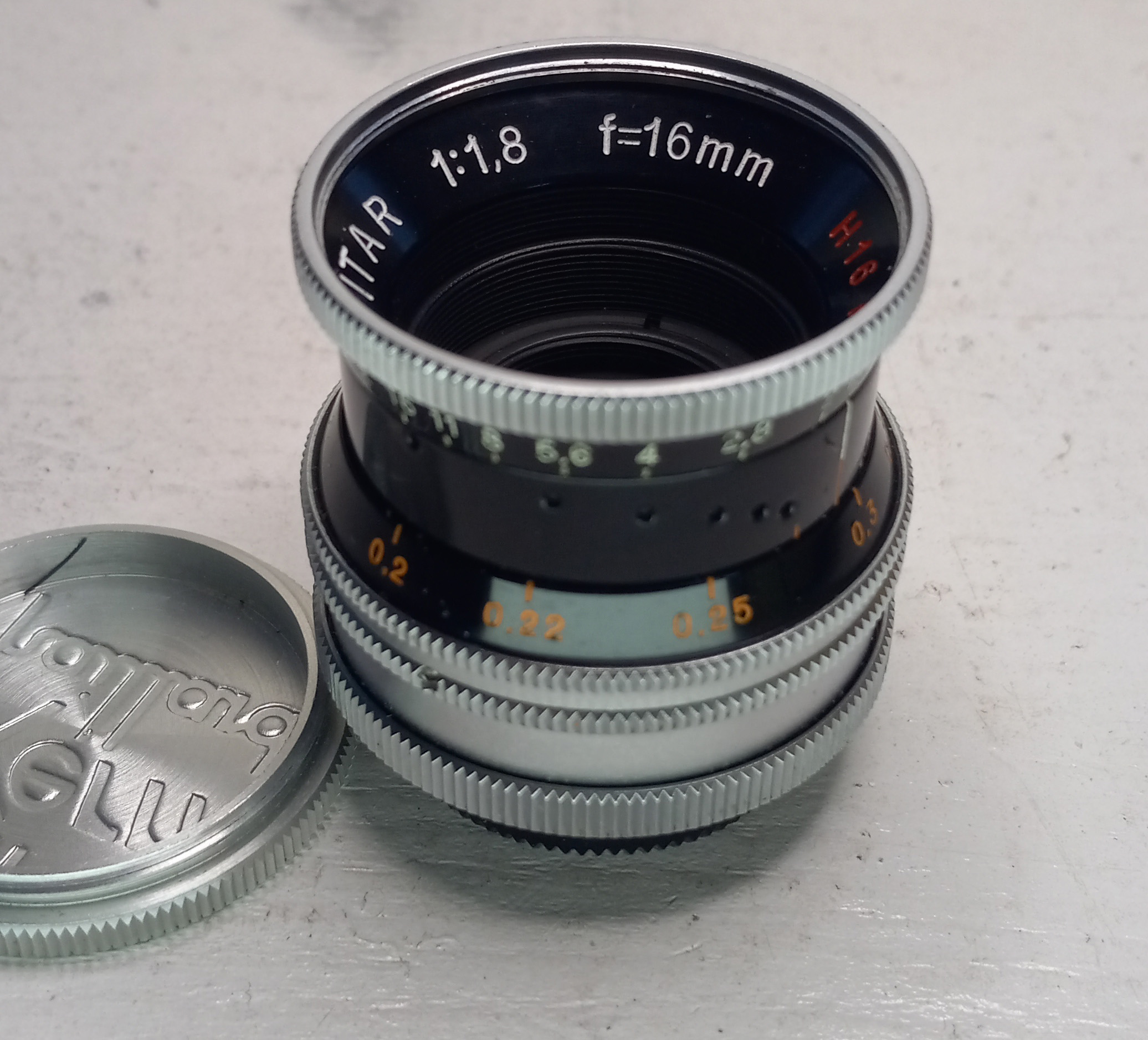 16mm f1.8 H16 RX Switar Lens