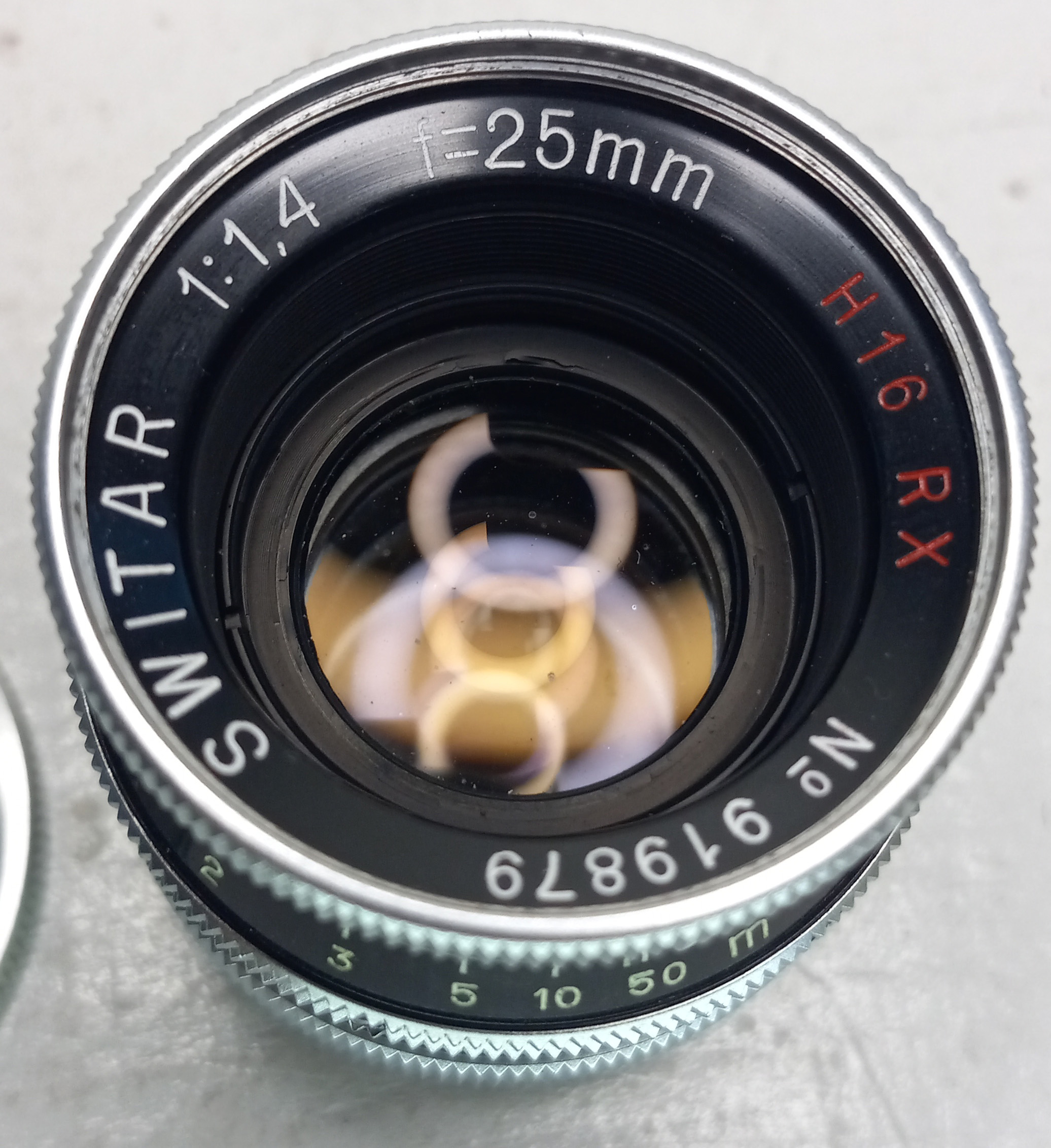 25mm f1.4 H16 RX Switar Lens