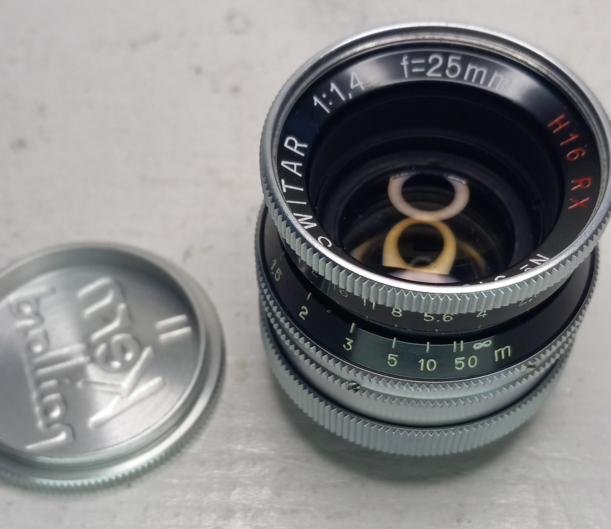 25mm f1.4 H16 RX Switar Lens